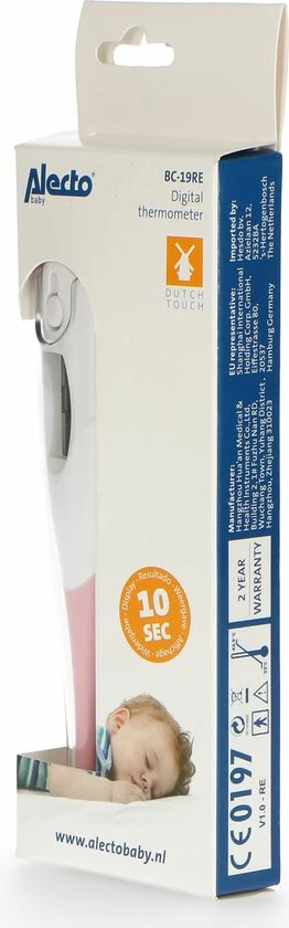 Alecto BC-19RE - Digitale Baby Thermometer - Rectaal - Roze 10 Alecto BC-19RE - Digitale Baby Thermometer - Rectaal - Roze - Afbeelding 8
