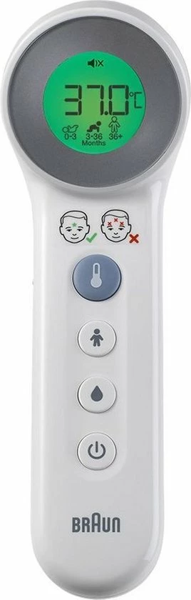 Braun Digitale Thermometer + Handige Opbergetui - Voorhoofdthermometer - Age Precision Technologie - Contactloze Meting - Geschikt Voor Baby's, Kinderen & Volwassenen - Koortsindicator Met Leeftijdsinstelling - Met Stiltemodus - BNT400- Wit 5 Braun Digitale Thermometer + Handige Opbergetui - Voorhoofdthermometer - Age Precision Technologie - Contactloze Meting - Geschikt Voor Baby's, Kinderen & Volwassenen - Koortsindicator Met Leeftijdsinstelling - Met Stiltemodus - BNT400- Wit - Afbeelding 3
