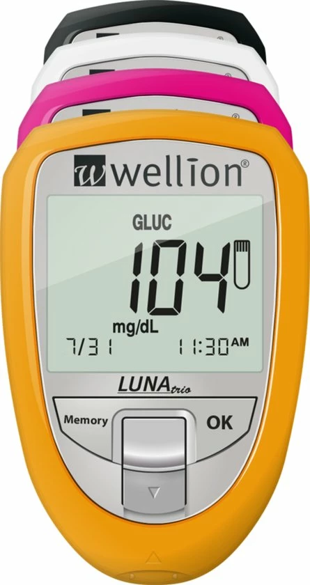 Wellion Luna Trio 3-in-1 Glucosemeter Startpakket Inclusief 10 Glucose Strips (glucose, Cholesterol En Urinezuur) - Wit 5 Wellion Luna Trio 3-in-1 Glucosemeter Startpakket Inclusief 10 Glucose Strips (glucose, Cholesterol En Urinezuur) - Wit - Afbeelding 3