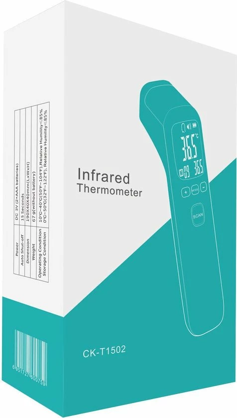 Medimeter Infrarood Thermometer Voorhoofd - Thermometer Lichaam - Koortsthermometer Voor Volwassenen En Baby's - Digitale Thermometer Koorts - Instant Meting In 1 Seconde - Makkelijk Te Lezen In Het Donker - Alarm Bij Koorts -Incl. Batterijen - Wit 10 Medimeter Infrarood Thermometer Voorhoofd - Thermometer Lichaam - Koortsthermometer Voor Volwassenen En Baby's - Digitale Thermometer Koorts - Instant Meting In 1 Seconde - Makkelijk Te Lezen In Het Donker - Alarm Bij Koorts -Incl. Batterijen - Wit - Afbeelding 8
