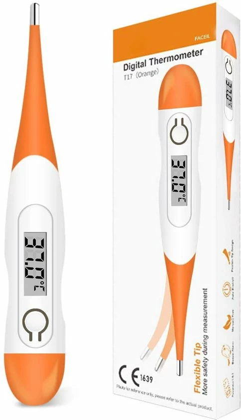 Premium Commerce Thermometer Lichaam - Koortsthermometer Voor Volwassenen - Oranje - Incl. Opbergcase En Handleiding! 4 Premium Commerce Thermometer Lichaam - Koortsthermometer Voor Volwassenen - Oranje - Incl. Opbergcase En Handleiding! - Afbeelding 2