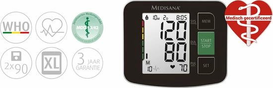 Medisana BU 516 Bovenarm Bloeddrukmeter 7 Medisana BU 516 Bovenarm Bloeddrukmeter - Afbeelding 5
