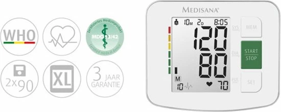 Medisana BU 512 Bovenarm Bloeddrukmeter 13 Medisana BU 512 Bovenarm Bloeddrukmeter - Afbeelding 11