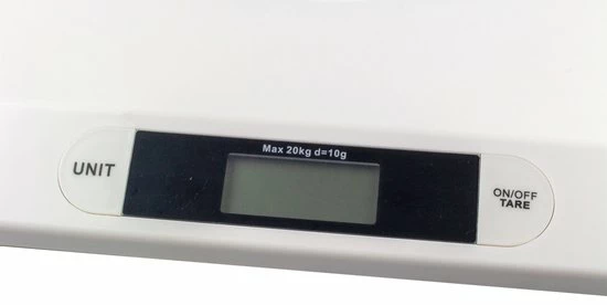 Parcura Babyweegschaal - Digitale Weegschaal Baby - (ook Als Dierenweegschaal) - Max. 20 Kg 4 Parcura Babyweegschaal - Digitale Weegschaal Baby - (ook Als Dierenweegschaal) - Max. 20 Kg - Afbeelding 2