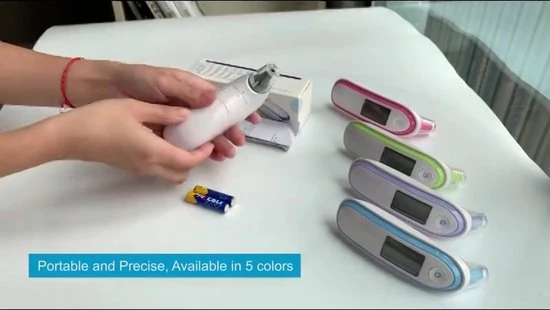 Boxym Infrarood Oorthermometer - Kinderen En Volwassenen - Snelle Meting - Koortsthermometer - Voorhoofd - Blauw 4 Boxym Infrarood Oorthermometer - Kinderen En Volwassenen - Snelle Meting - Koortsthermometer - Voorhoofd - Blauw - Afbeelding 2