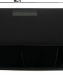 D?luxa Deluxa Weegschaal - Personenweegschaal - Inclusief Batterijen - Zwart - Met Temperatuurmeter -Yunmai Shop 550x317 2
