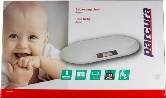 Parcura Babyweegschaal - Digitale Weegschaal Baby - (ook Als Dierenweegschaal) - Max. 20 Kg 5 Parcura Babyweegschaal - Digitale Weegschaal Baby - (ook Als Dierenweegschaal) - Max. 20 Kg - Afbeelding 3
