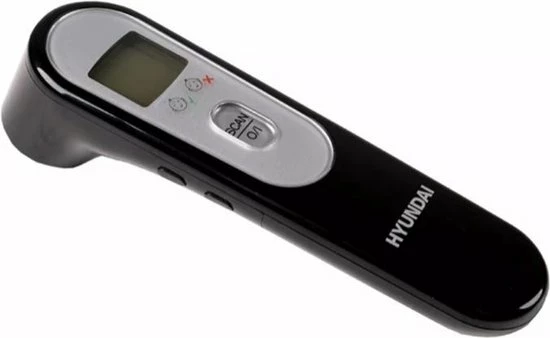 Hyundai - Contactloze Infrarood Thermometer - Zwart 4 Hyundai - Contactloze Infrarood Thermometer - Zwart - Afbeelding 2