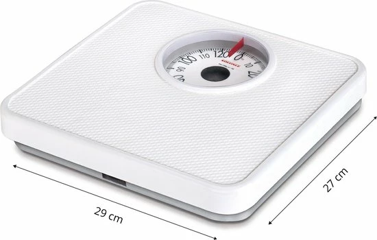 Soehnle Personenweegschaal Analoog Tempo - Wit - Tot 130 Kg - Incl. Batterijen 4 Soehnle Personenweegschaal Analoog Tempo - Wit - Tot 130 Kg - Incl. Batterijen - Afbeelding 2