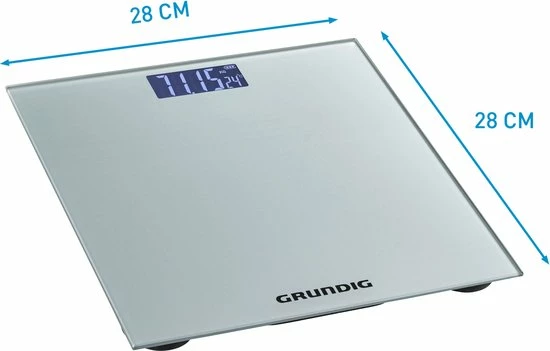 Grundig Weegschaal - Digitale Personenweegschaal - Van 2 Kg Tot 180 Kg - Grijs 6 Grundig Weegschaal - Digitale Personenweegschaal - Van 2 Kg Tot 180 Kg - Grijs - Afbeelding 4