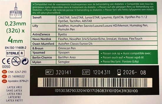 Becton Dickinson BD Microfine+ 4 Mm Thinwall Pennaalden 100 Stuks 6 Becton Dickinson BD Microfine+ 4 Mm Thinwall Pennaalden 100 Stuks - Afbeelding 4