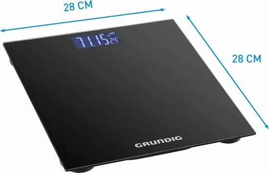 Grundig Weegschaal - Digitale Personenweegschaal - 50 Gram Nauwkeurig - 2 Tot 180 Kilo - Zwart 4 Grundig Weegschaal - Digitale Personenweegschaal - 50 Gram Nauwkeurig - 2 Tot 180 Kilo - Zwart - Afbeelding 2