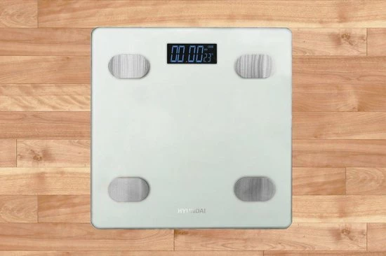 Hyundai - Digitale Personenweegschaal Met Bluetooth En Lichaamsanalyse - Zilver 7 Hyundai - Digitale Personenweegschaal Met Bluetooth En Lichaamsanalyse - Zilver - Afbeelding 5