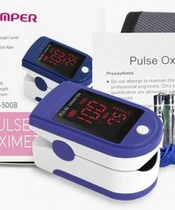 Jumper Medical Zuurstofmeter - Saturatiemeter - Oximeter - Hartslagmeter Vinger - HD LED Scherm - Incl Koord En Batterij -Yunmai Shop 550x372 4