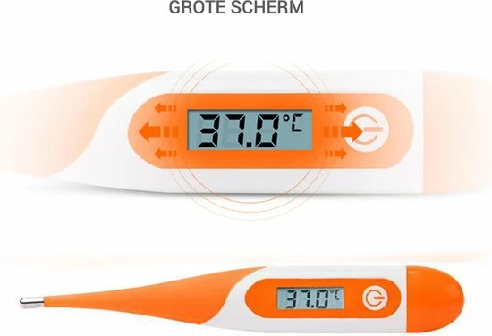 Premium Commerce Thermometer Lichaam - Koortsthermometer Voor Volwassenen - Oranje - Incl. Opbergcase En Handleiding! 8 Premium Commerce Thermometer Lichaam - Koortsthermometer Voor Volwassenen - Oranje - Incl. Opbergcase En Handleiding! - Afbeelding 6