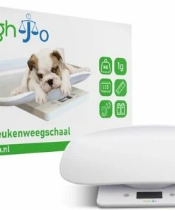 WeighJo Dierenweegschaal Puppy Kitten Keukenweegschaal Digitaal Weegschaal - Dieren Weegschaal - Keuken Weegschaal Met Kom - Precisie Weegschaal - Kleine Weegschaal Tot 10 Kg