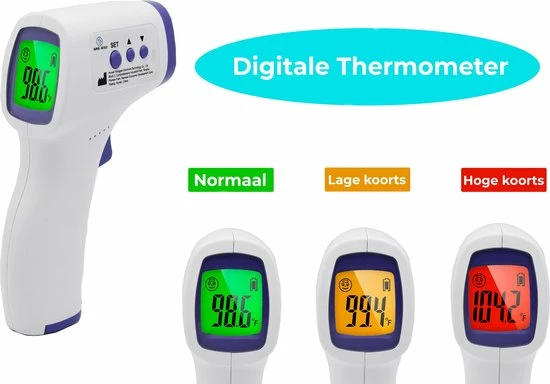 Super-Outlet HealthyTech Infrarood Thermometer - Koortsthermometer Met LCD-scherm - Incl. Batterijen 7 Super-Outlet HealthyTech Infrarood Thermometer - Koortsthermometer Met LCD-scherm - Incl. Batterijen - Afbeelding 5