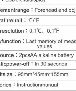 IKTH-Thermometers- Koortsthermometer Voor Volwassenen - Infrarood Thermometer - Thermometer Lichaam - Koorts Thermometer Kinderen - Oorthermometer -15cm -Yunmai Shop 550x393 4