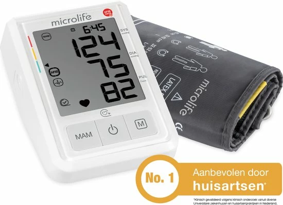 Microlife BP B3 AFIB - Bovenarm Bloeddrukmeter - Klinisch Gevalideerd - No. 1 Merk Bij Huisartsen 3 Microlife BP B3 AFIB - Bovenarm Bloeddrukmeter - Klinisch Gevalideerd - No. 1 Merk Bij Huisartsen