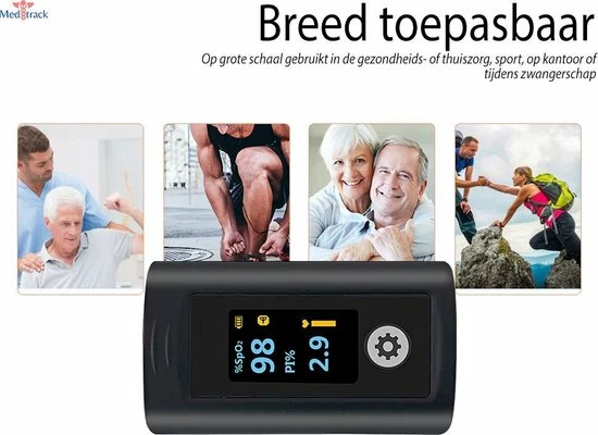 Meditrack Professionele Saturatiemeter Met APP En Hartslagmeter - Incl. Batterijen - Best Getest - Pulse Oximeter ? Zuurstofmeter Vinger 9 Meditrack Professionele Saturatiemeter Met APP En Hartslagmeter - Incl. Batterijen - Best Getest - Pulse Oximeter ? Zuurstofmeter Vinger - Afbeelding 7