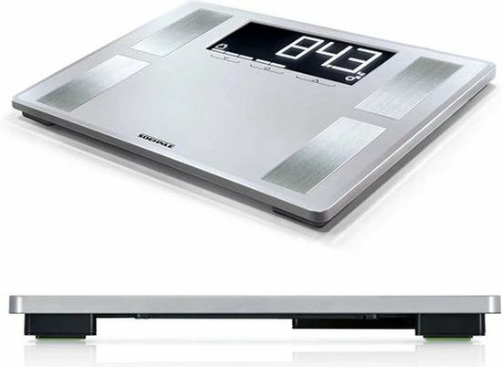 Soehnle - Personenweegschaal - Analyse - XL (35 X 30) - Kunststof - Zilver - BIA - BMI - Vet - Water - Spiermassa - Kcal 19 Soehnle - Personenweegschaal - Analyse - XL (35 X 30) - Kunststof - Zilver - BIA - BMI - Vet - Water - Spiermassa - Kcal - Afbeelding 17