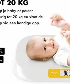 MOA Baby En Peuterweegschaal Digitaal Met Bluetooth En App - BS36 11 MOA Baby En Peuterweegschaal Digitaal Met Bluetooth En App - BS36 -Yunmai Shop 550x403 2