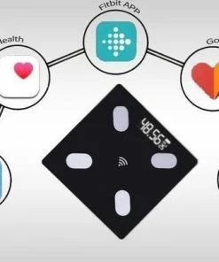 Merkloos Digitale Bluetooth Personenweegschaal- Volledige Lichaamsanalyse-Vetpercentage -Visceraal Vet-Spiermassa-BMI-Lichaamsgewicht-etc-Slimme Weegschaal-Digitaal-Smart App-Kleur Zwart -Yunmai Shop 550x405 4