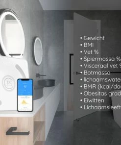 JPS Care? Personenweegschaal - Smart Weegschaal - Met 12 Lichaamsanalyse & Vetpercentage Metingen - Digitaal - Bluetooth Met App - Oplaadbaar Met 6 Maanden Batterij - Wit -Yunmai Shop 550x407 3