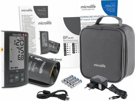 Microlife BP A6 BT - Bovenarm Bloeddrukmeter - Klinisch Gevalideerd - No. 1 Merk Bij Huisartsen 5 Microlife BP A6 BT - Bovenarm Bloeddrukmeter - Klinisch Gevalideerd - No. 1 Merk Bij Huisartsen - Afbeelding 3