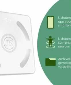 JPS Care? Personenweegschaal - Smart Weegschaal - Met 12 Lichaamsanalyse & Vetpercentage Metingen - Digitaal - Bluetooth Met App - Oplaadbaar Met 6 Maanden Batterij - Wit -Yunmai Shop 550x415 7