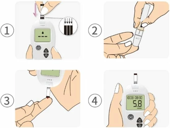 Merkloos Glucosemeter - Bloedsuikermeter - Glucose Meter - Bloedsuikerspiegelmeter - Diabetes Meter - Glucose Monitor - Teststrips - Startpakket 8 Merkloos Glucosemeter - Bloedsuikermeter - Glucose Meter - Bloedsuikerspiegelmeter - Diabetes Meter - Glucose Monitor - Teststrips - Startpakket - Afbeelding 6