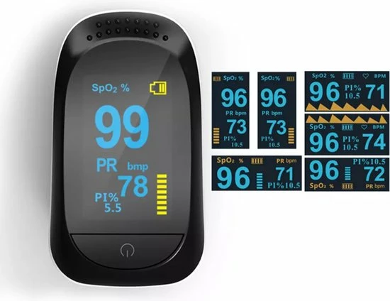 Medical Casa Da Praia - Digitale Vingertop Pulse Saturatiemeter - Zuurstofmeter Vinger Met Hartslagmeter - Oximeter - Best Getest - CE Certificaat - Incl. Opbergtas En Draagkoord 6 Medical Casa Da Praia - Digitale Vingertop Pulse Saturatiemeter - Zuurstofmeter Vinger Met Hartslagmeter - Oximeter - Best Getest - CE Certificaat - Incl. Opbergtas En Draagkoord - Afbeelding 4