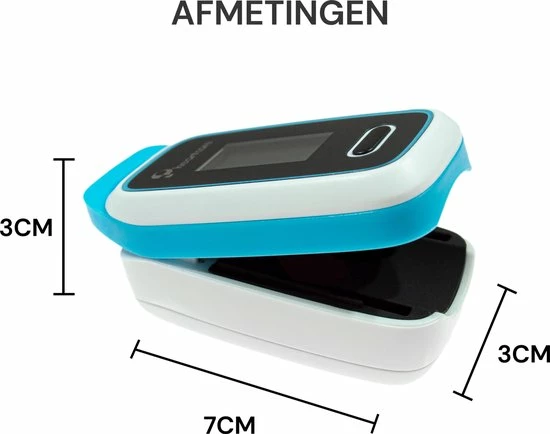 Pheartcare Saturatiemeter Zuurstofmeter Met Inspectie Certificaat En Medische Kwalificatie - Cyaan 5 Pheartcare Saturatiemeter Zuurstofmeter Met Inspectie Certificaat En Medische Kwalificatie - Cyaan - Afbeelding 3