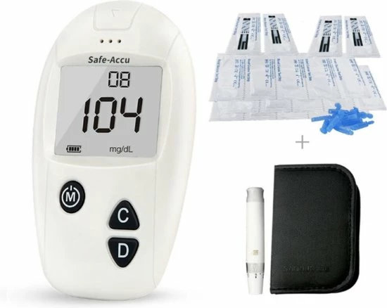 Merkloos Glucosemeter - Bloedsuikermeter - Glucose Meter - Bloedsuikerspiegelmeter - Diabetes Meter - Glucose Monitor - Teststrips - Startpakket 4 Merkloos Glucosemeter - Bloedsuikermeter - Glucose Meter - Bloedsuikerspiegelmeter - Diabetes Meter - Glucose Monitor - Teststrips - Startpakket - Afbeelding 2