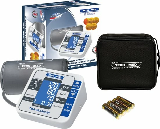 TECH-MED Digitale Arm Bloeddrukmeter Automatisch Medisch Apparaat Aanpasbare Hartritmestoornissen Detectie Manchet Nauwkeurig +/- 3 MmHg Geheugen WHO Classificatie 5 TECH-MED Digitale Arm Bloeddrukmeter Automatisch Medisch Apparaat Aanpasbare Hartritmestoornissen Detectie Manchet Nauwkeurig +/- 3 MmHg Geheugen WHO Classificatie - Afbeelding 3