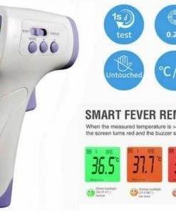 Hurconn Contactloze Infrarood Temperatuur Meter| Thermometer| Koortsmeter | Non Contact Voorhoofd Meter| Temperatuurmeter Voor Koorts Met LCD Display | Voor Kinderen | Volwassenen| Digitaal | Digitale IR Thermometers -Yunmai Shop 550x446 3