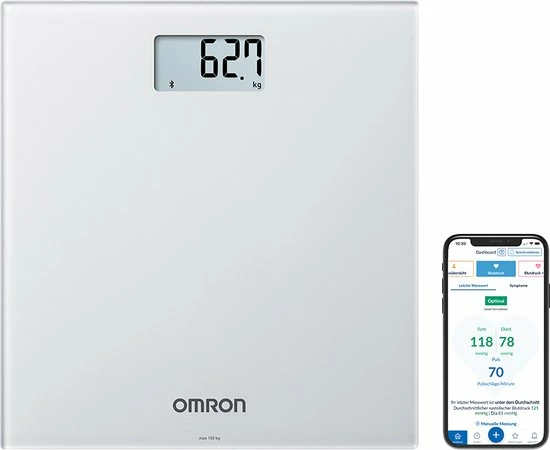 OMRON HN300T2 Intelli IT Personenweegschaal - Slimme Weegschaal - Smart Scale - Met Mobiele App - Max. 150kg - Grijs 3 OMRON HN300T2 Intelli IT Personenweegschaal - Slimme Weegschaal - Smart Scale - Met Mobiele App - Max. 150kg - Grijs