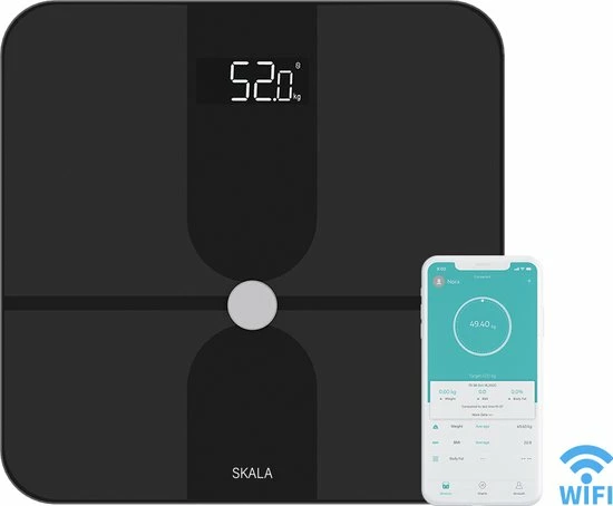 Skala Weegschaal Met Lichaamsanalyse - Digitale Personenweegschaal - Zwart 3 Skala Weegschaal Met Lichaamsanalyse - Digitale Personenweegschaal - Zwart