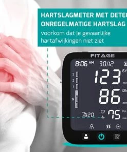 FITAGE® Bovenarm Bloeddrukmeter - Bloeddrukmeters - Hartslagmeter - Blood Pressure Monitor - Opbergtas - Omtrek Manchet 22-42cm 18 FITAGE® Bovenarm Bloeddrukmeter - Bloeddrukmeters - Hartslagmeter - Blood Pressure Monitor - Opbergtas - Omtrek Manchet 22-42cm -Yunmai Shop 550x458 12