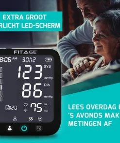 FITAGE® Bovenarm Bloeddrukmeter - Bloeddrukmeters - Hartslagmeter - Blood Pressure Monitor - Opbergtas - Omtrek Manchet 22-42cm 20 FITAGE® Bovenarm Bloeddrukmeter - Bloeddrukmeters - Hartslagmeter - Blood Pressure Monitor - Opbergtas - Omtrek Manchet 22-42cm -Yunmai Shop 550x458 14