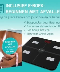 FITAGE® LCD Personenweegschaal - Weegschaal Met 17x Lichaamsanalyse - Vetpercentagemeter - FITAGE App -Yunmai Shop 550x458 23