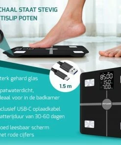 FITAGE® LCD Personenweegschaal - Weegschaal Met 17x Lichaamsanalyse - Vetpercentagemeter - FITAGE App -Yunmai Shop 550x458 26
