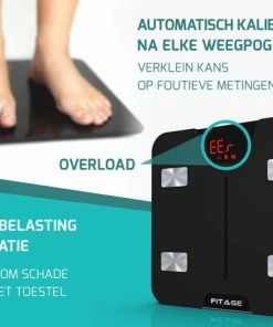 FITAGE® Personenweegschaal - Weegschaal Met 17x Lichaamsanalyse - Vetpercentagemeter - FITAGE App 22 FITAGE® Personenweegschaal - Weegschaal Met 17x Lichaamsanalyse - Vetpercentagemeter - FITAGE App -Yunmai Shop 550x458 3
