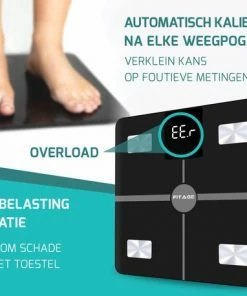 FITAGE® LCD Personenweegschaal - Weegschaal Met 17x Lichaamsanalyse - Vetpercentagemeter - FITAGE App -Yunmai Shop 550x458 31