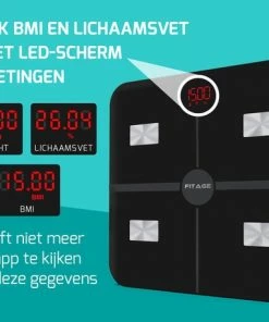 FITAGE? WiFi Personenweegschaal - Weegschaal Met 17x Lichaamsanalyse - Vetpercentagemeter - FITAGE App -Yunmai Shop 550x458 38