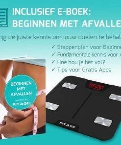 FITAGE® Personenweegschaal - Weegschaal Met 17x Lichaamsanalyse - Vetpercentagemeter - FITAGE App 23 FITAGE® Personenweegschaal - Weegschaal Met 17x Lichaamsanalyse - Vetpercentagemeter - FITAGE App -Yunmai Shop 550x458 4