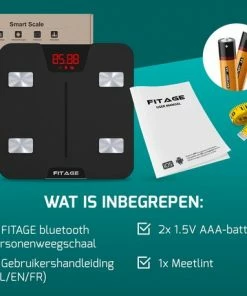FITAGE® Personenweegschaal - Weegschaal Met 17x Lichaamsanalyse - Vetpercentagemeter - FITAGE App 25 FITAGE® Personenweegschaal - Weegschaal Met 17x Lichaamsanalyse - Vetpercentagemeter - FITAGE App -Yunmai Shop 550x458 6
