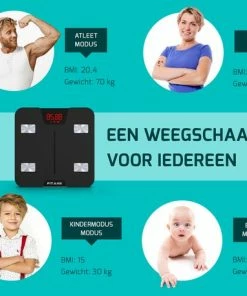 FITAGE® Personenweegschaal - Weegschaal Met 17x Lichaamsanalyse - Vetpercentagemeter - FITAGE App 26 FITAGE® Personenweegschaal - Weegschaal Met 17x Lichaamsanalyse - Vetpercentagemeter - FITAGE App -Yunmai Shop 550x458 7