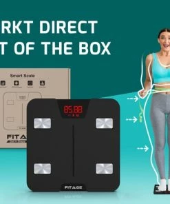 FITAGE® Personenweegschaal - Weegschaal Met 17x Lichaamsanalyse - Vetpercentagemeter - FITAGE App 29 FITAGE® Personenweegschaal - Weegschaal Met 17x Lichaamsanalyse - Vetpercentagemeter - FITAGE App -Yunmai Shop 550x458 9
