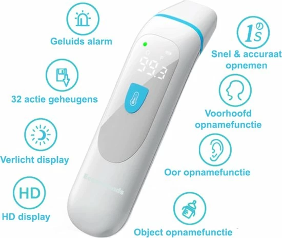Oorthermometer En Voorhoofd Koortsthermometer Voor Jong En Oud - Infrarood Thermometer - Thermometer Lichaam - Ecomtrends? 7 Oorthermometer En Voorhoofd Koortsthermometer Voor Jong En Oud - Infrarood Thermometer - Thermometer Lichaam - Ecomtrends? - Afbeelding 5